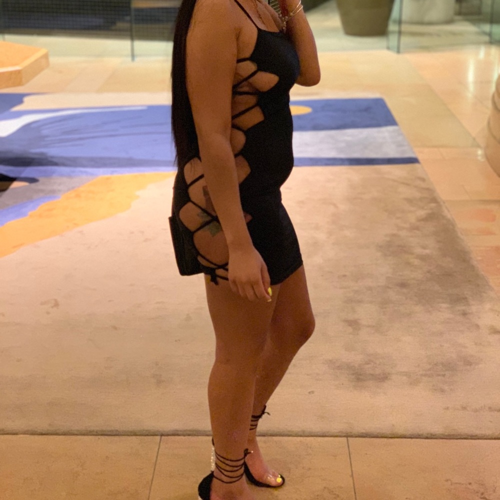 Fitted cutout dress Black S/M